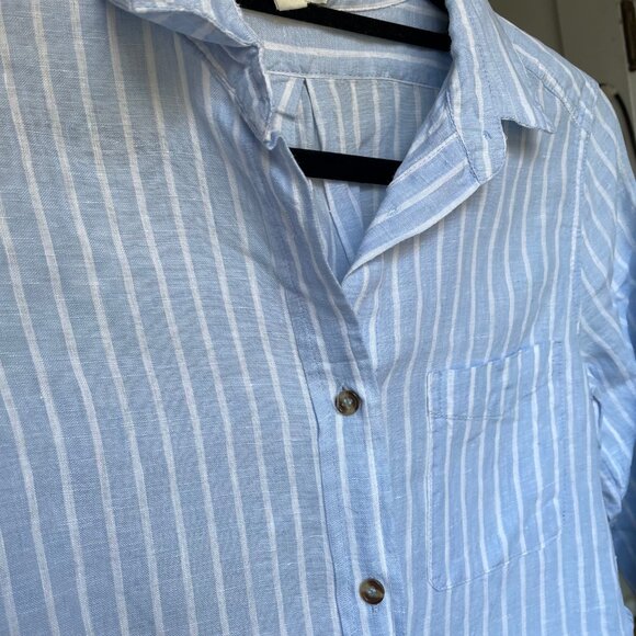 Mo:vint new york - striped 100% linen shirt - Picture 2 of 5